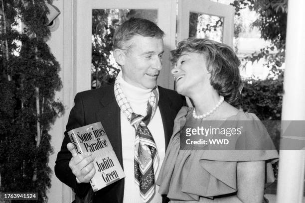 Roddy McDowall and Judith Green attend a party in Beverly Hills, California, on June 25, 1987.