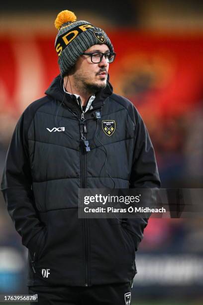 Cork , Ireland - 4 November 2023; Dragons head coach Dai Flanagan before the United Rugby Championship match between Munster and Dragons at Musgrave...