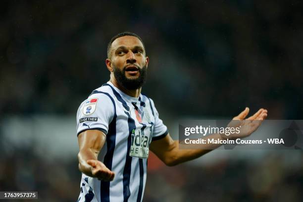 Matt Phillips of West Bromwich Albion celebrates scoring a goal during the Sky Bet Championship match between West Bromwich Albion and Hull City at...