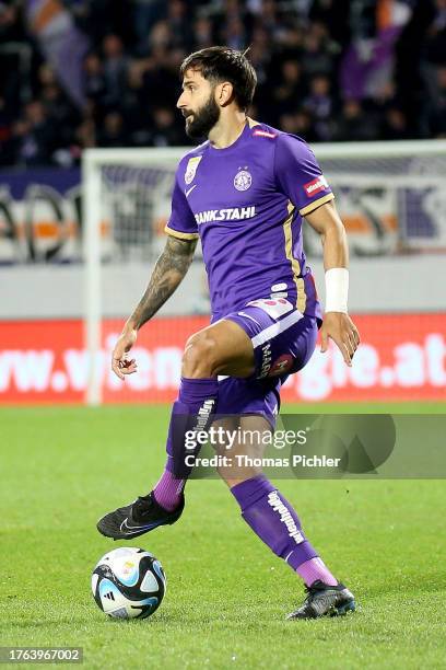 Lucas Galvao of Austria Wien have the ball during the Admiral Bundesliga match between FK Austria Wien and SC Austria Lustenau at Generali Arena on...