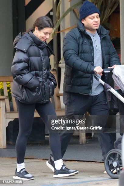 Lea Michele and Zandy Reich are seen on November 04, 2023 in New York City.