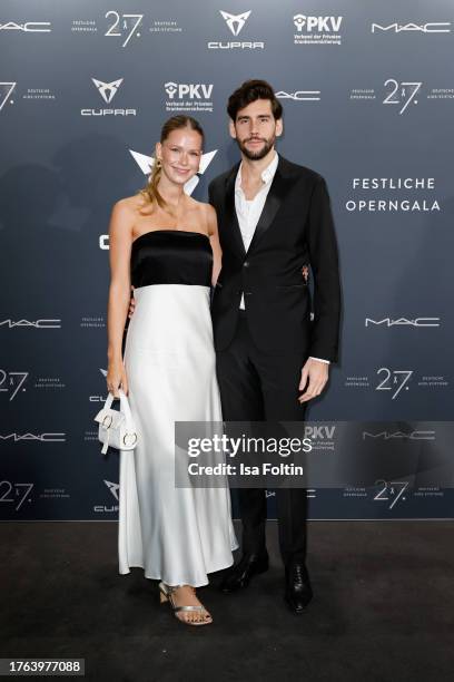 Alvaro Soleir and Melanie Kroll at the 27th Opera Gala at Deutsche Oper Berlin on November 4, 2023 in Berlin, Germany.