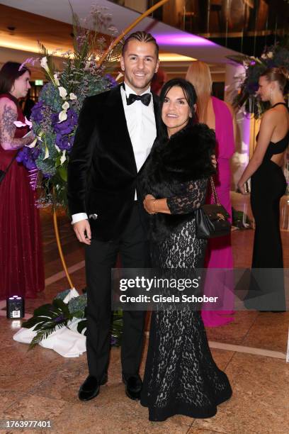 Riccardo Basile and his mother Marilena Basile during the German Sports Media Ball "Pegasos tanzt mit Laureus" at Alte Oper on November 4, 2023 in...