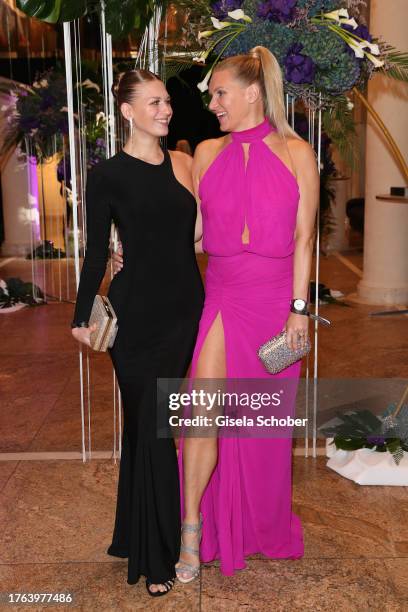 Daughter Noemi Peschel and Magdalena Brzeska during the German Sports Media Ball "Pegasos tanzt mit Laureus" at Alte Oper on November 4, 2023 in...