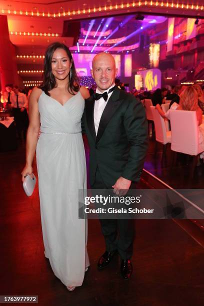 Fabian Hambüchen and Viktoria Hambüchen during the German Sports Media Ball "Pegasos tanzt mit Laureus" at Alte Oper on November 4, 2023 in Frankfurt...