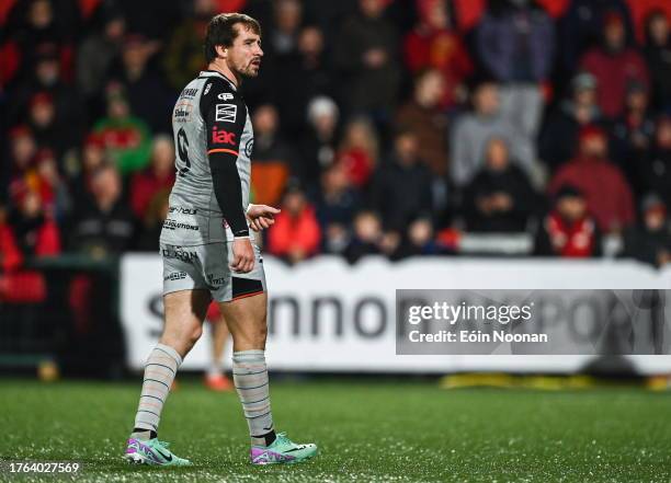 Cork , Ireland - 4 November 2023; Rhodri Jones of Dragons during the United Rugby Championship match between Munster and Dragons at Musgrave Park in...