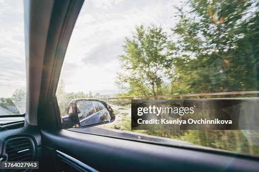 Car Real View Window Side Window Of Modern Car View From Inside High-Res Stock Photo - Getty ...