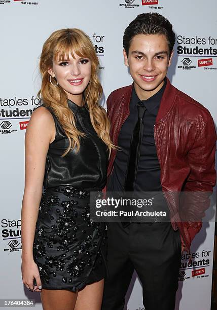 Actress Bella Thorne and Jake T. Austin attend the Boys & Girls Clubs Of America and Staples to host a Teen Choice Awards After "Party" for a cause...