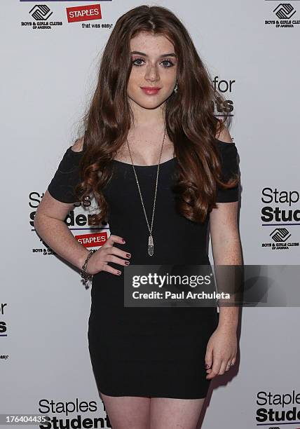 Actress Brielle Barbusca attends the Boys & Girls Clubs Of America and Staples to host a Teen Choice Awards After "Party" for a cause at Saddle Ranch...