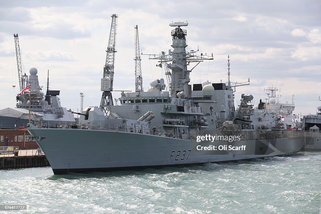 HMS Illustrious Leaves Portsmouth For Training Exercise In The Mediterranean