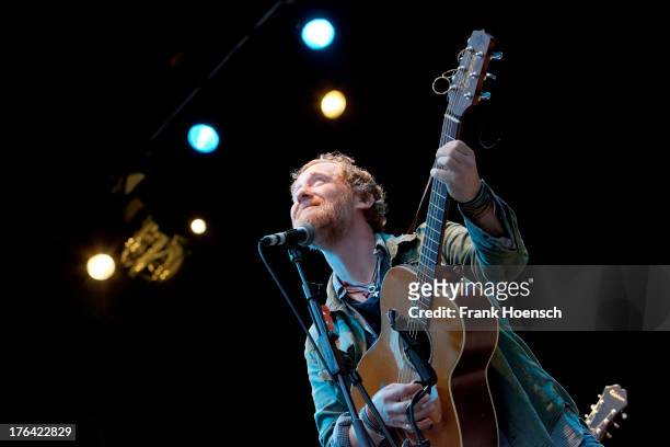 Irish singer Glen Hansard performs live during a concert at the Zitadelle Spandau on August 12, 2013 in Berlin, Germany.