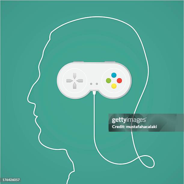 video game addiction - pocket electronic game stock illustrations