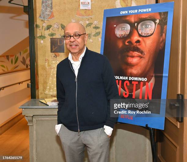 George C. Wolfe attends the "Rustin" Tastemaker screening on October 29, 2023 in New York City.