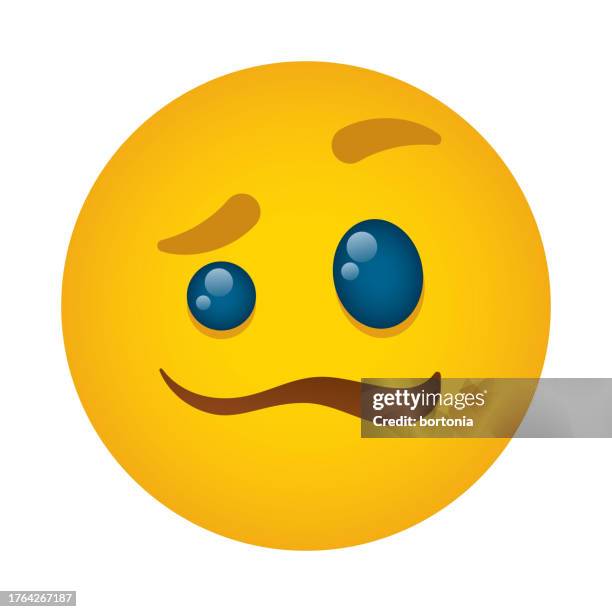 woozy face emoji icon - dizzy stock illustrations