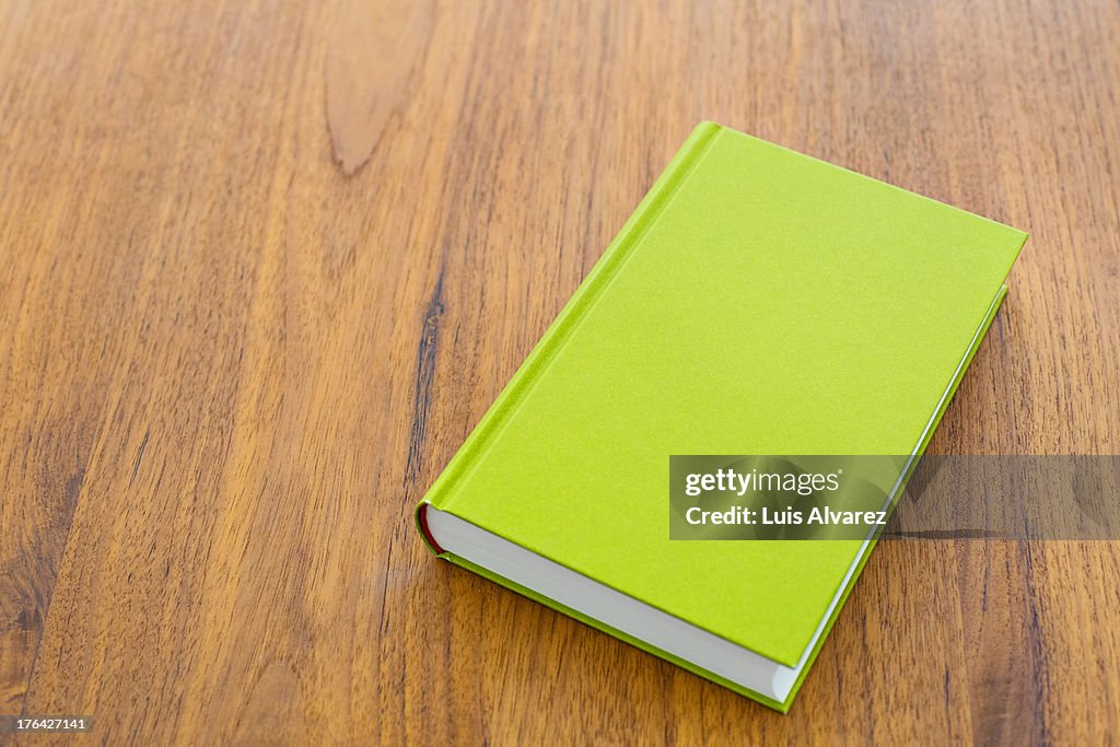Book on a table