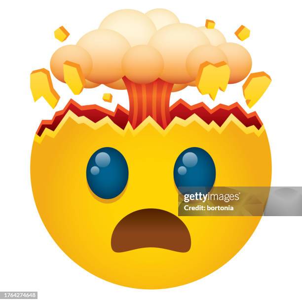 explodierender kopf emoji-symbol - wow stock-grafiken, -clipart, -cartoons und -symbole