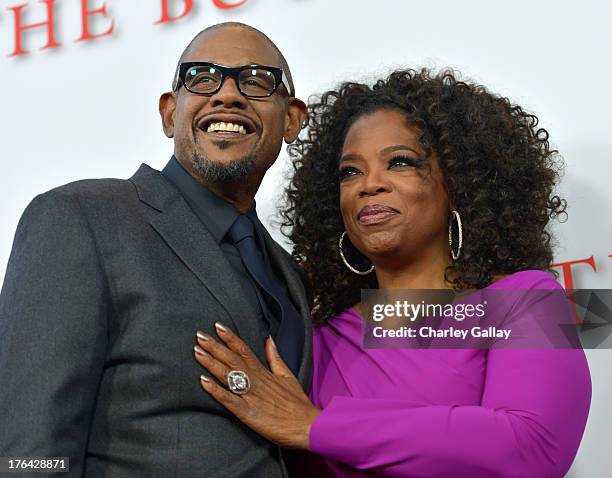 Actor Forest Whitaker and Oprah Winfrey attend LEE DANIELS' THE BUTLER Los Angeles premiere, hosted by TWC, Budweiser and FIJI Water, Purity Vodka...