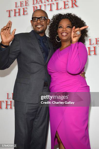 Actor Forest Whitaker and Oprah Winfrey attend LEE DANIELS' THE BUTLER Los Angeles premiere, hosted by TWC, Budweiser and FIJI Water, Purity Vodka...