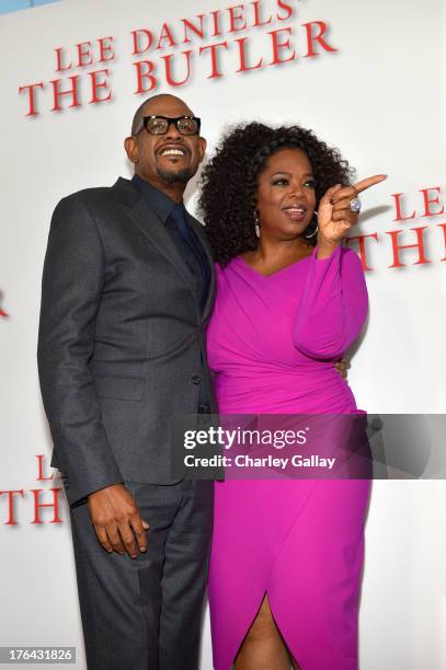 Actor Forest Whitaker and Oprah Winfrey attend LEE DANIELS' THE BUTLER Los Angeles premiere, hosted by TWC, Budweiser and FIJI Water, Purity Vodka...