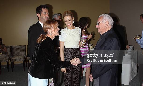 Diane Finnigan, actors Jonathan Silverman, Jennifer Finnigan and producer Robert Halmi Sr. Attend the "Baby Sellers" premiere at United Nations...