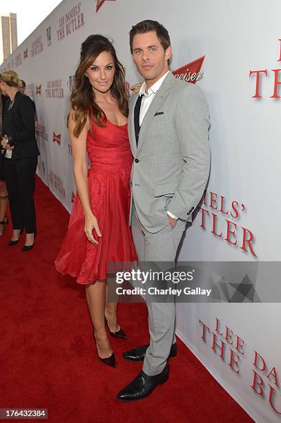 Actors Minka Kelly and James Marsden attend LEE DANIELS' THE BUTLER Los Angeles premiere, hosted by TWC, Budweiser and FIJI Water, Purity Vodka and...