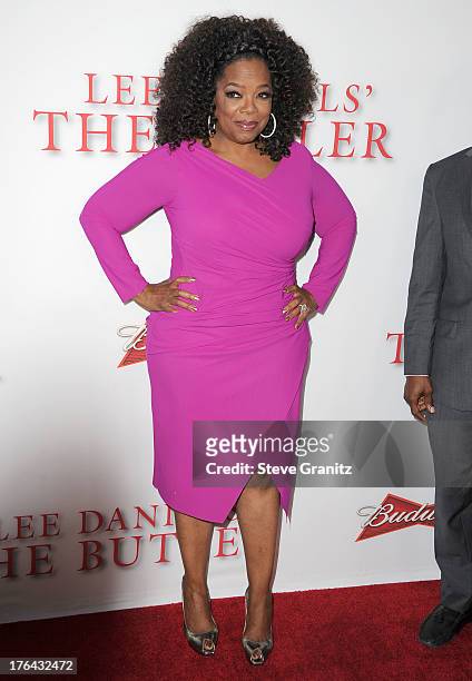 Oprah Winfrey arrives at the "Lee Daniels' The Butler" - Los Angeles Premiere at Regal Cinemas L.A. Live on August 12, 2013 in Los Angeles,...