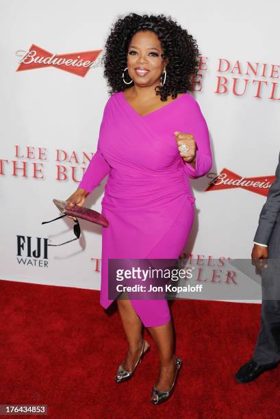 Actress Oprah Winfrey arrives at the Los Angeles Premiere "Lee Daniels' The Butler" at Regal Cinemas L.A. Live on August 12, 2013 in Los Angeles,...