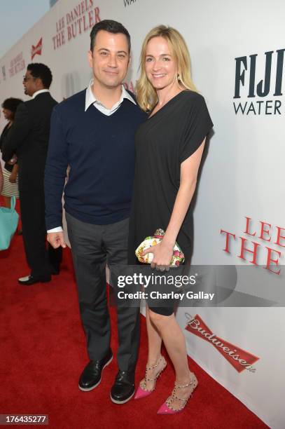 Tv personality Jimmy Kimmel and Molly McNearney attend LEE DANIELS' THE BUTLER Los Angeles premiere, hosted by TWC, Budweiser and FIJI Water, Purity...