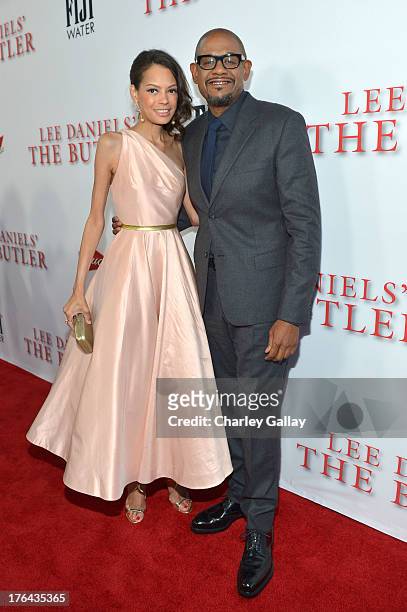 Actor Forest Whitaker and Keisha Nash Whitaker attend LEE DANIELS' THE BUTLER Los Angeles premiere, hosted by TWC, Budweiser and FIJI Water, Purity...
