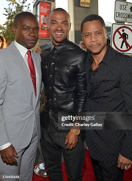 Actors David Oyelowo, Jesse Williams, and Cuba Gooding Jr. Attend LEE DANIELS' THE BUTLER Los Angeles premiere, hosted by TWC, Budweiser and FIJI...