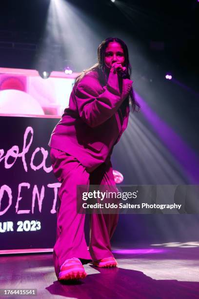 Tokischa performs during the Popola Presidente World Tour 2023 at Webster Hall on October 29, 2023 in New York City.