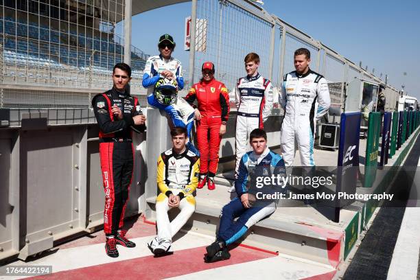 Rookie Drivers including Lilou Wadoux of France and AF Corse Ferrari and Valentino Rossi of Italy and Team WRT at the WEC Rookie Test at the Bahrain...