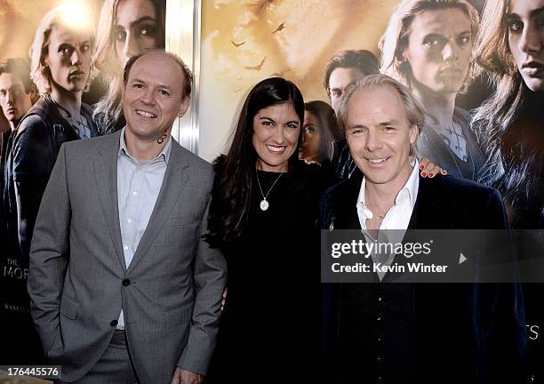 Producer Robert Kulzer, screenwriter Jessica Postigo Paquette and director Harald Zwart arrive at the premiere of Screen Gems & Constantin Films'...