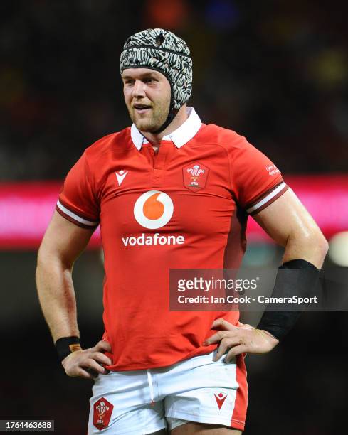 Wales's Dan Lydiate in action during the Rugby International match between Wales and Barbarians at Principality Stadium on November 4, 2023 in...