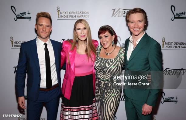Andrew Jenkins, Therese 'Tag' Goulet, Catherine Goulet and Calum Worthy attend the Next Generation Indie Film Awards on October 29, 2023 in Los...