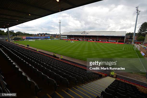 Firhill Stadium, the home of Partick Thistle before the Scottish Premiership League match between Partick Thistle and Dundee United at Firhill...