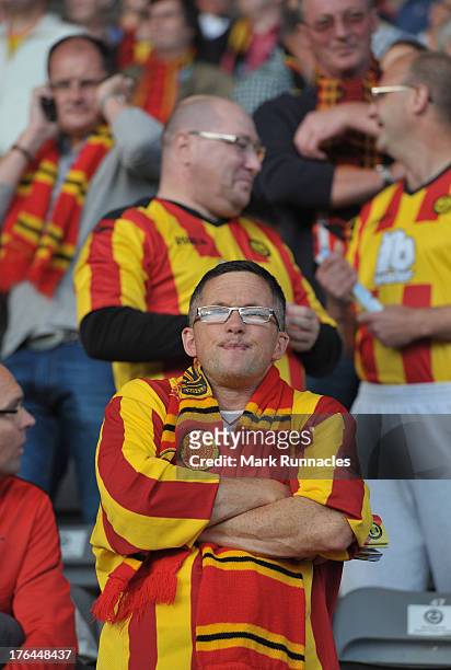 Firhill Stadium Partick Thistle, fans pack out the stadium during the Scottish Premiership League match between Partick Thistle and Dundee United at...