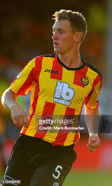 Aaron Muirhead of Partick Thistle in action during the Scottish Premiership League match between Partick Thistle and Dundee United at Firhill Stadium...