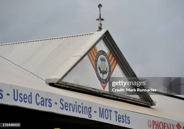 Firhill Stadium, the home of Partick Thistle before the Scottish Premiership League match between Partick Thistle and Dundee United at Firhill...