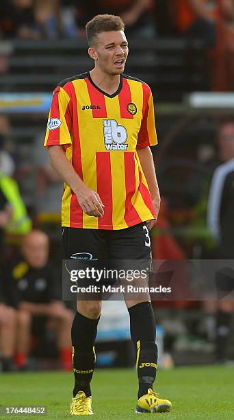 Aaron Taylor-Sinclair of Partick Thistle in action during the Scottish Premiership League match between Partick Thistle and Dundee United at Firhill...