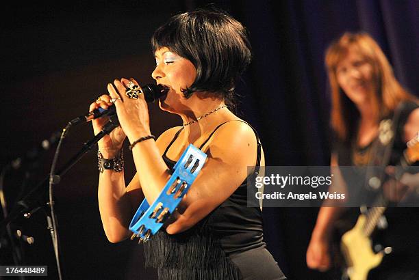 Annabella Lwin of Bad Empressions performs at The GRAMMY Museum on August 12, 2013 in Los Angeles, California.