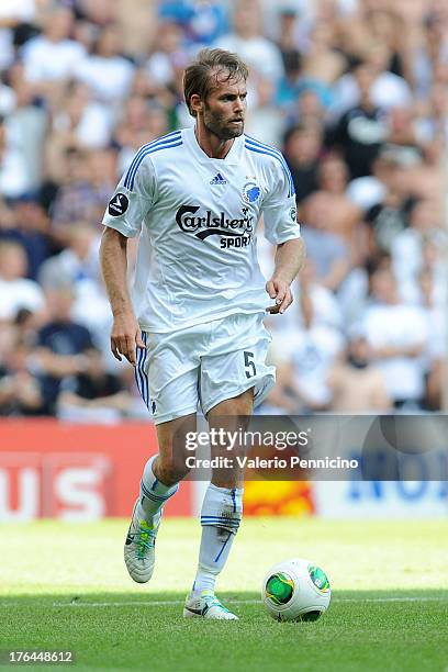 Olof Mellberg of FC Copenhagen in action during the Danish Superliga match between FC Copenhagen and Randers FC at Parken Stadium on August 4, 2013...