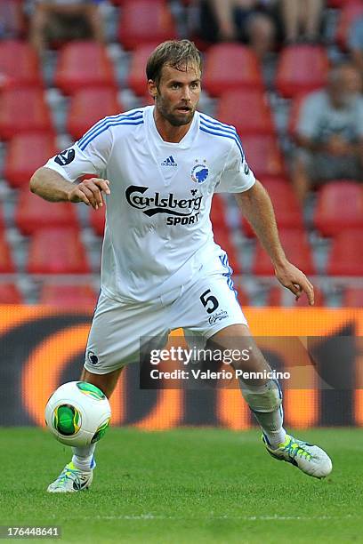 Olof Mellberg of FC Copenhagen in action during the Danish Superliga match between FC Copenhagen and Randers FC at Parken Stadium on August 4, 2013...