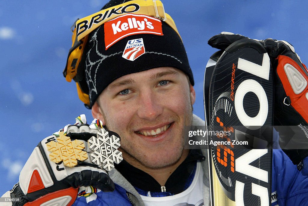 Bode Miller of the USA and medal