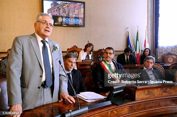 Paolo Bolognesi President of the Association of the Parents of the Victims of the Slaughter at the Bologna's Railway's Station the 2 august 1980 hold...