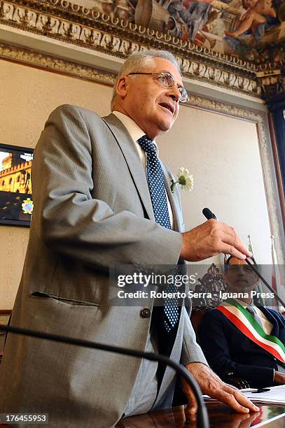 Paolo Bolognesi President of the Association of the Parents of the Victims of the Slaughter at the Bologna's Railway's Station the 2 august 1980 hold...