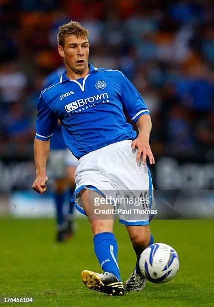 David Wotherspoon of St Johnstone in action during the UEFA Europa League third qualifying round second leg match between St Johnstone and FC Minsk...