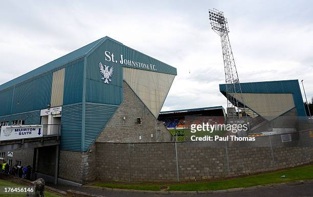 General view of the ground before the UEFA Europa League third qualifying round second leg match between St Johnstone and FC Minsk at McDiarmid Park...