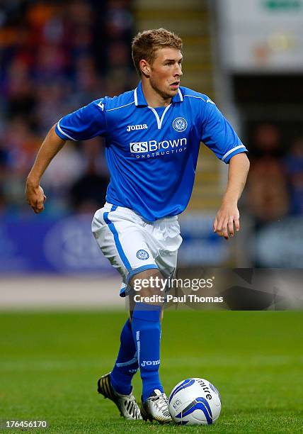 David Wotherspoon of St Johnstone in action during the UEFA Europa League third qualifying round second leg match between St Johnstone and FC Minsk...