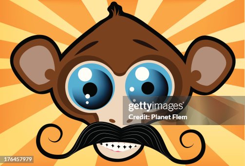 Monkey Face with Mustache Monkey Face with Mustache